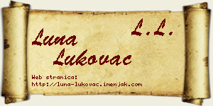 Luna Lukovac vizit kartica